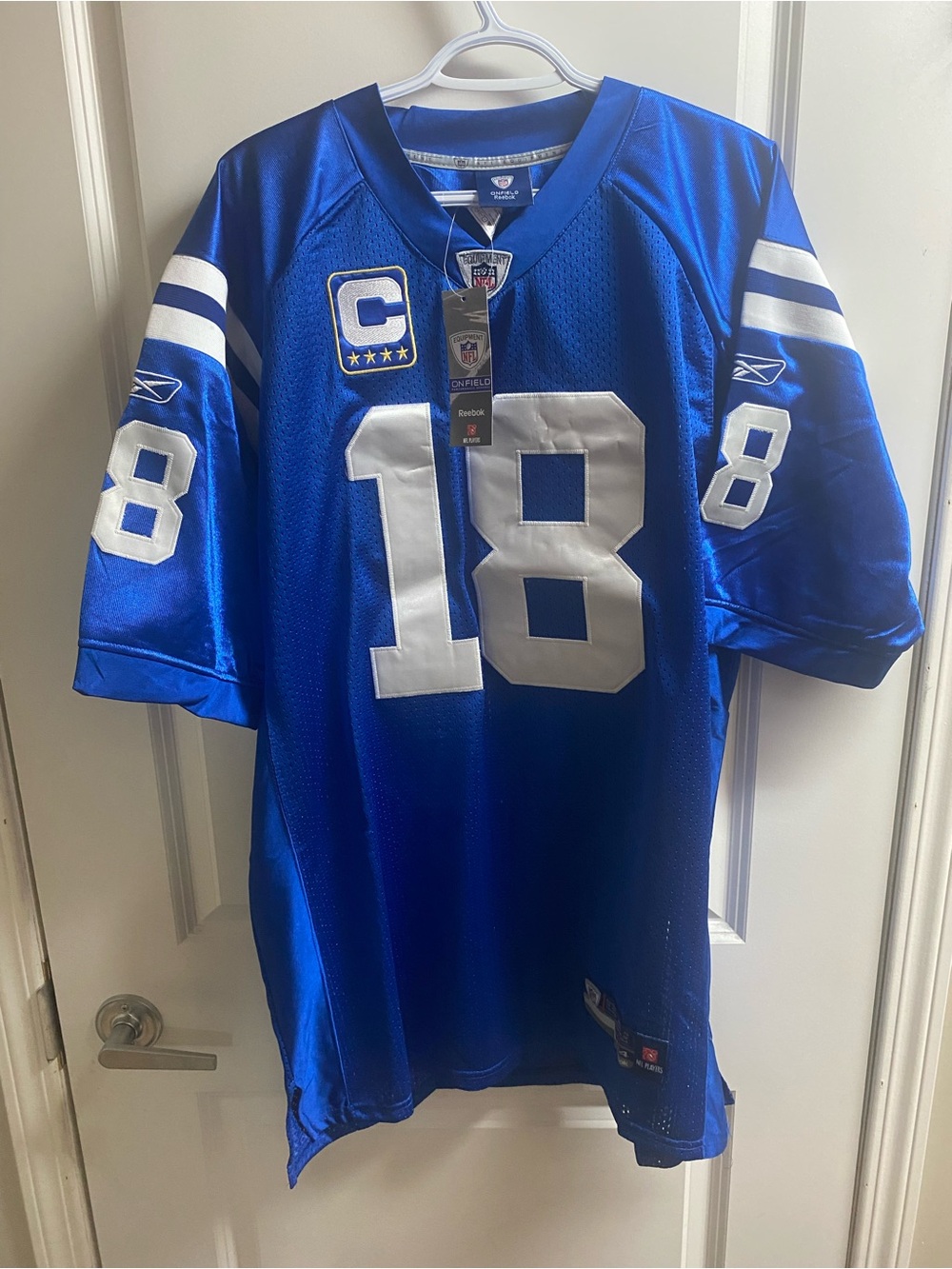 New Reebok Onfield Indianapolis Colts Peyton Manning football jersey SZ 54